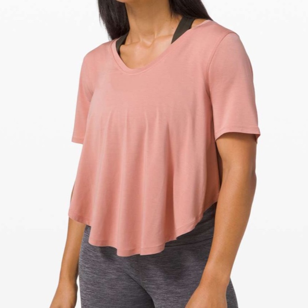 Lululemon Up for Down Time Short Sleeve Pink Pastel